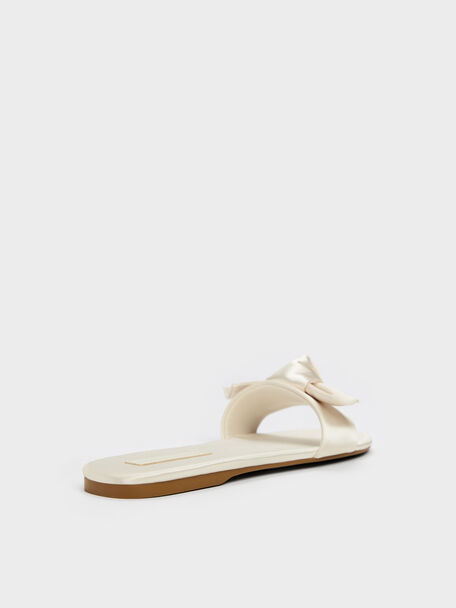 Anika Knot-Bow Slides, Chalk, hi-res