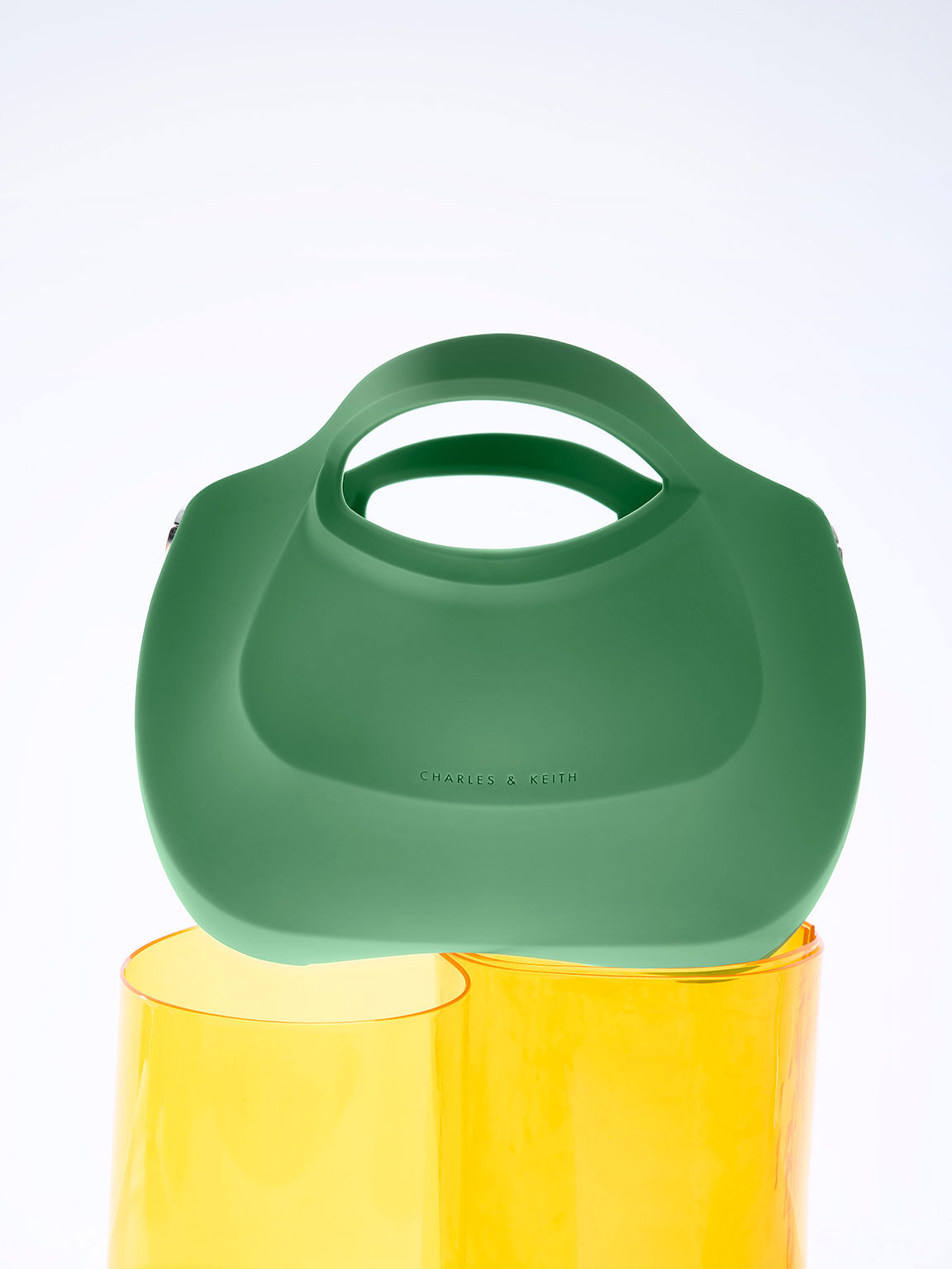 Green Cocoon Curved Handle Bag CHARLES KEITH US