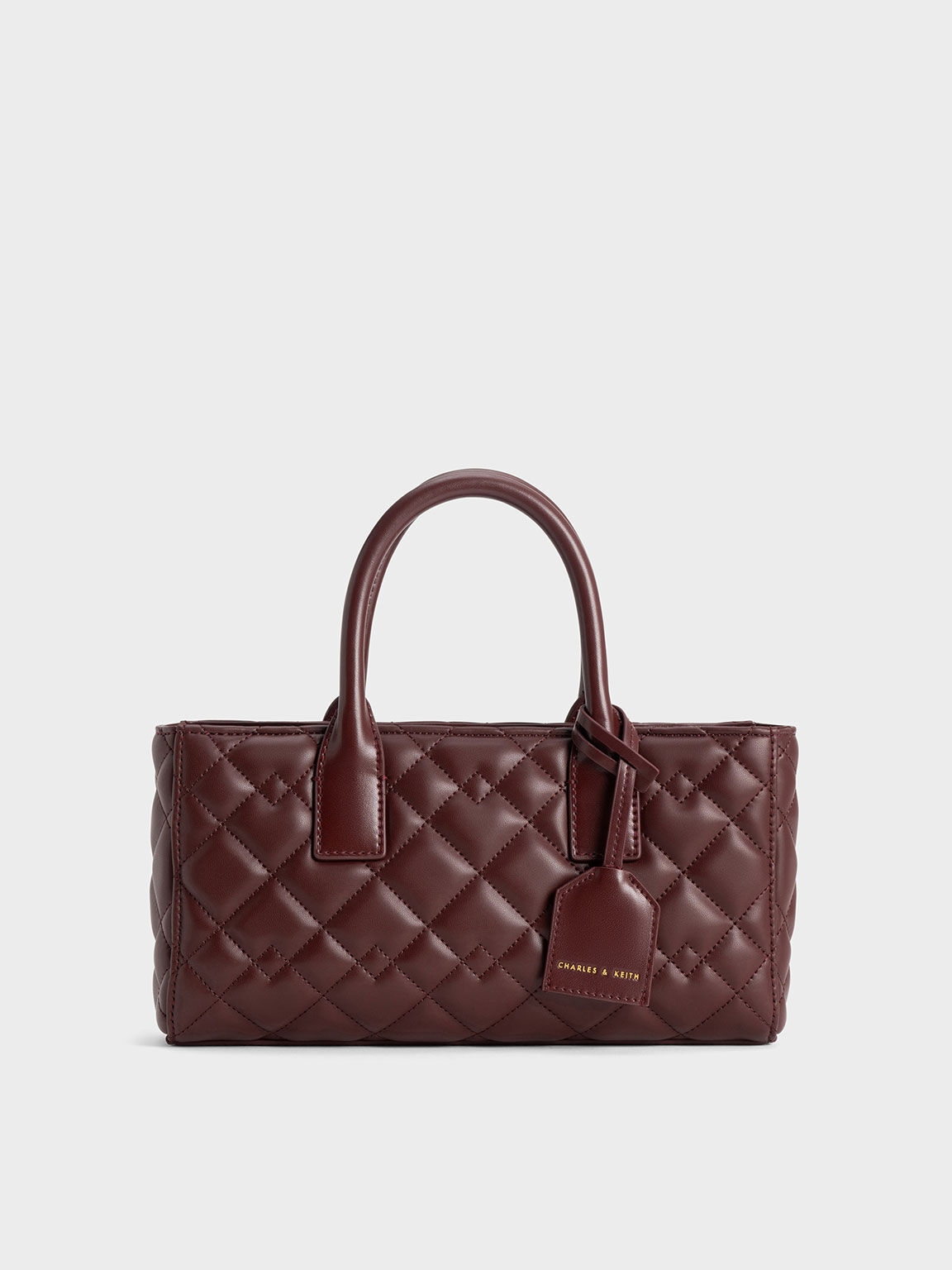 Nezu Quilted Tote Bag, Dark Chocolate, hi-res