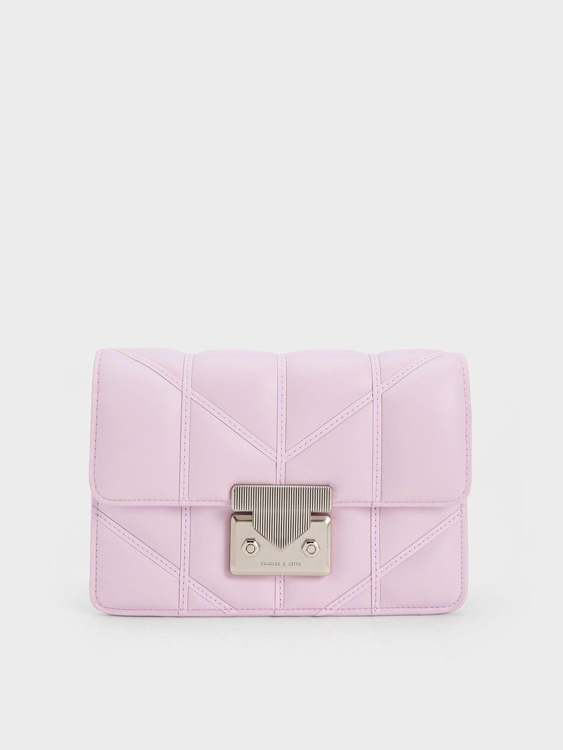 Eudora Chevron Boxy Bag, Lilac, hi-res