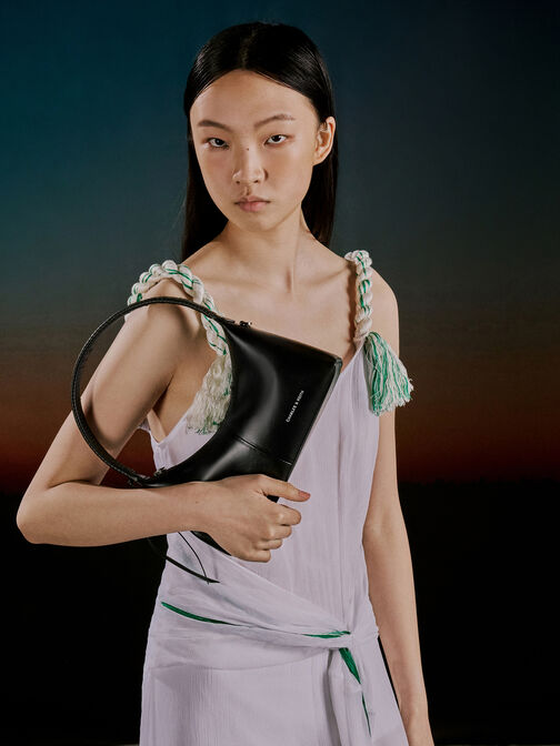 Simone Shoulder Bag, Noir, hi-res