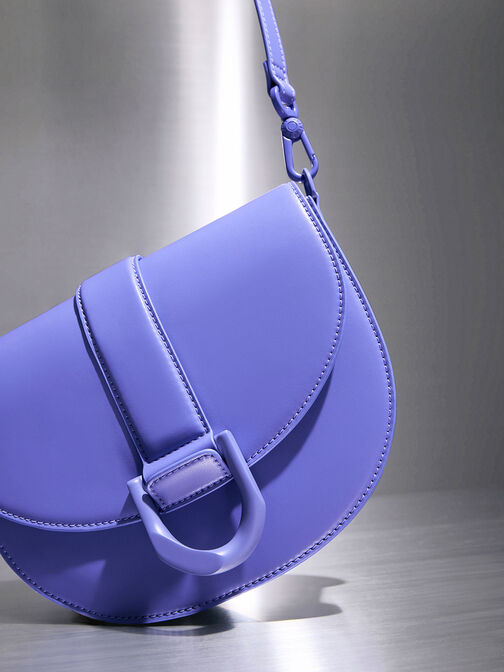 Gabine Saddle Bag, Purple, hi-res