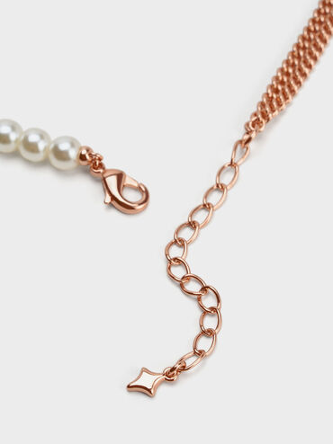 Estelle Star & Pearl Choker Necklace, Rose Gold, hi-res