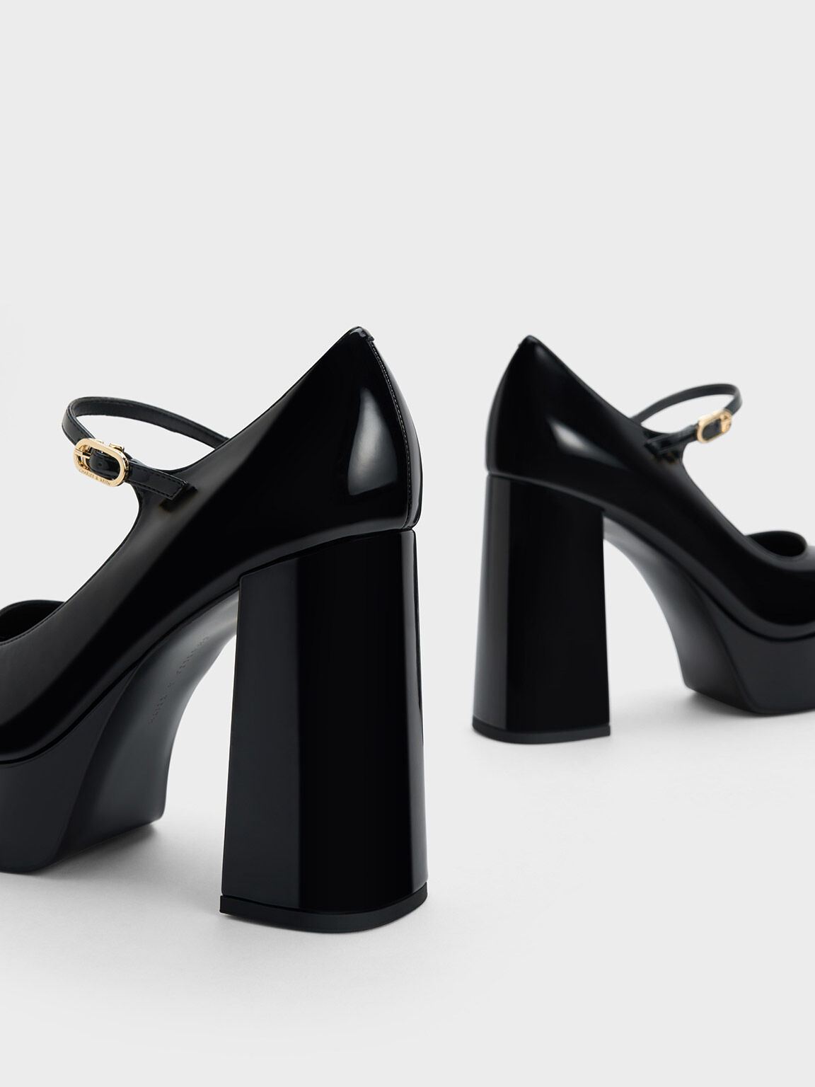 Patent platform shoes shop