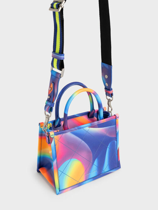 Celia Quilted Double Handle Tote Bag, Aurora, hi-res