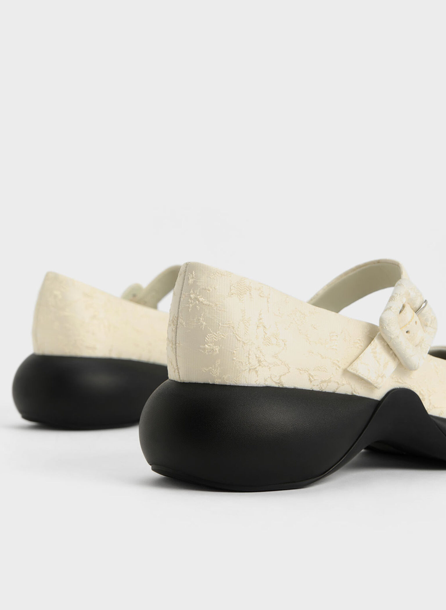 Hallie Textured Mary Janes, White, hi-res