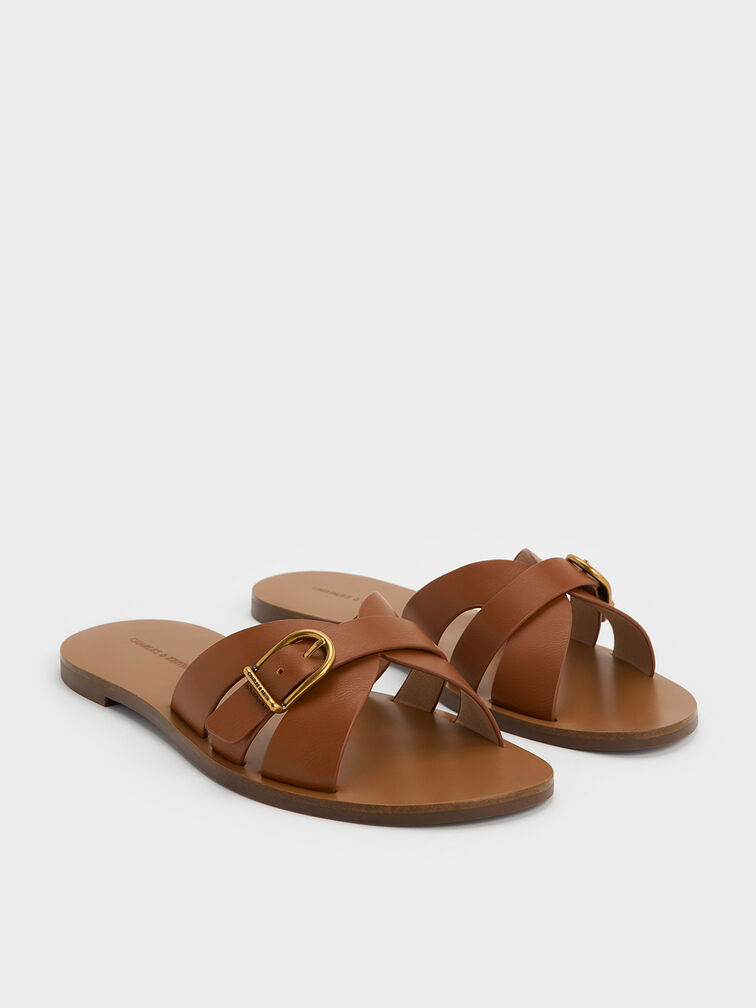 Sandalias con hebilla, Marrón, hi-res