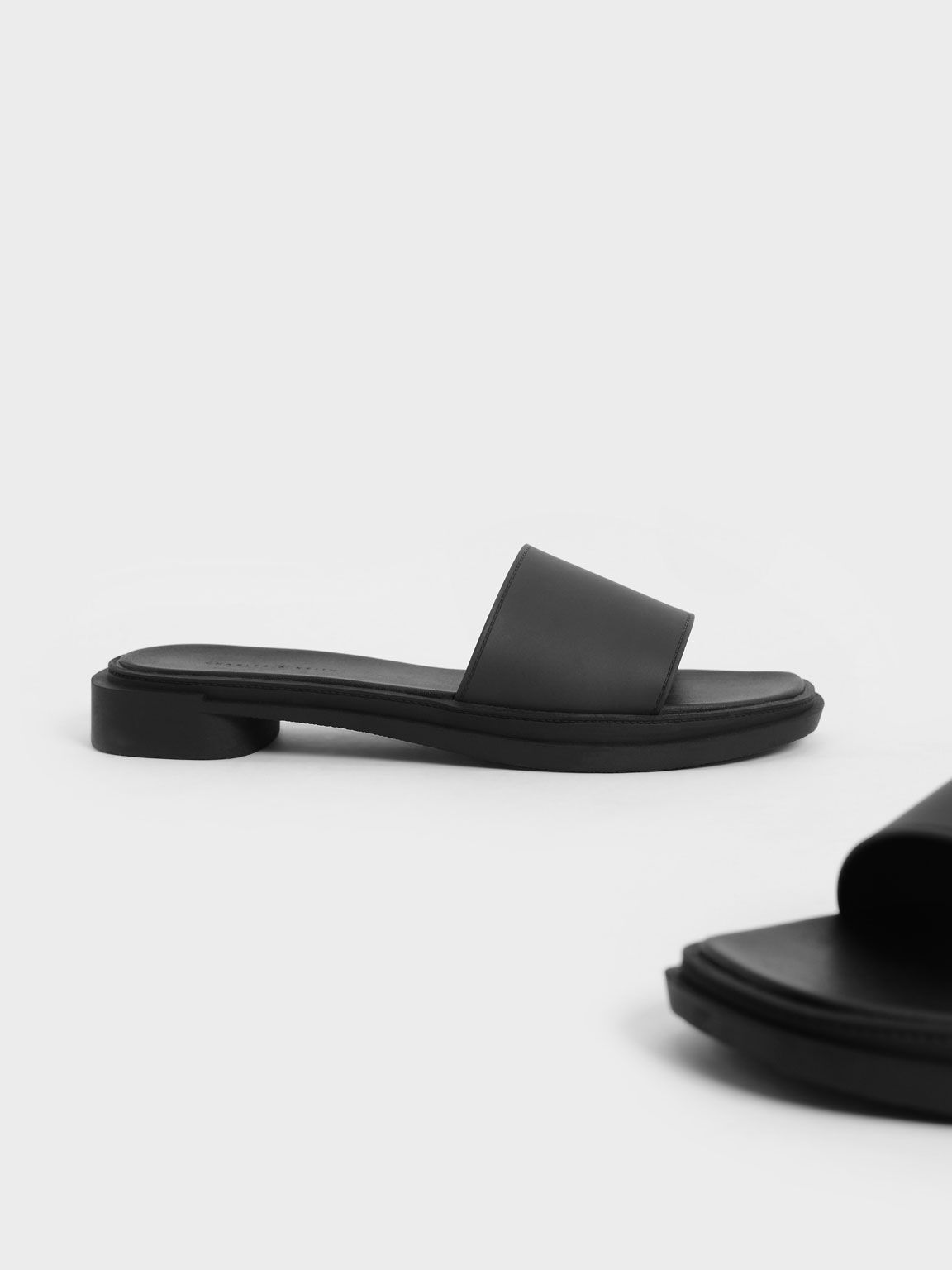 Black slide sandals clearance