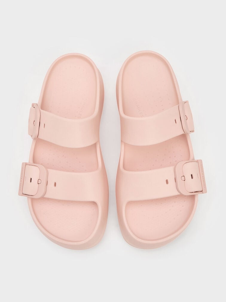 Bunsy Double-Strap Sports Sandals, Pink, hi-res