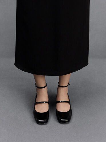 Black Box Claire Leather Mary Jane Pumps CHARLES KEITH US