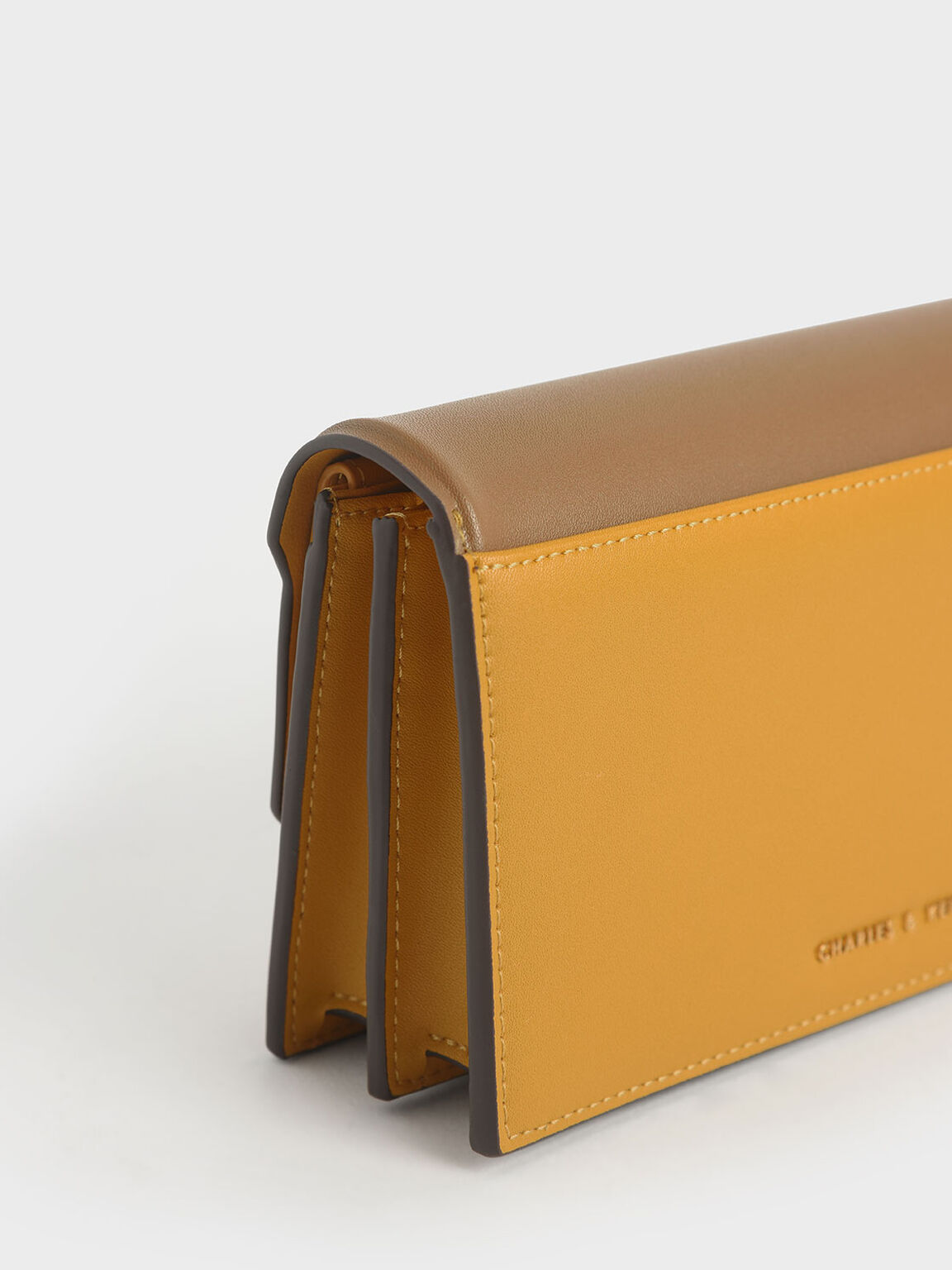  Yellow  Two Tone Mini Long Wallet  CHARLES  KEITH  SG