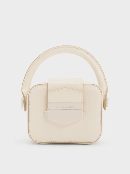 Mini Vertigo Boxy Top Handle Bag, Cream, hi-res