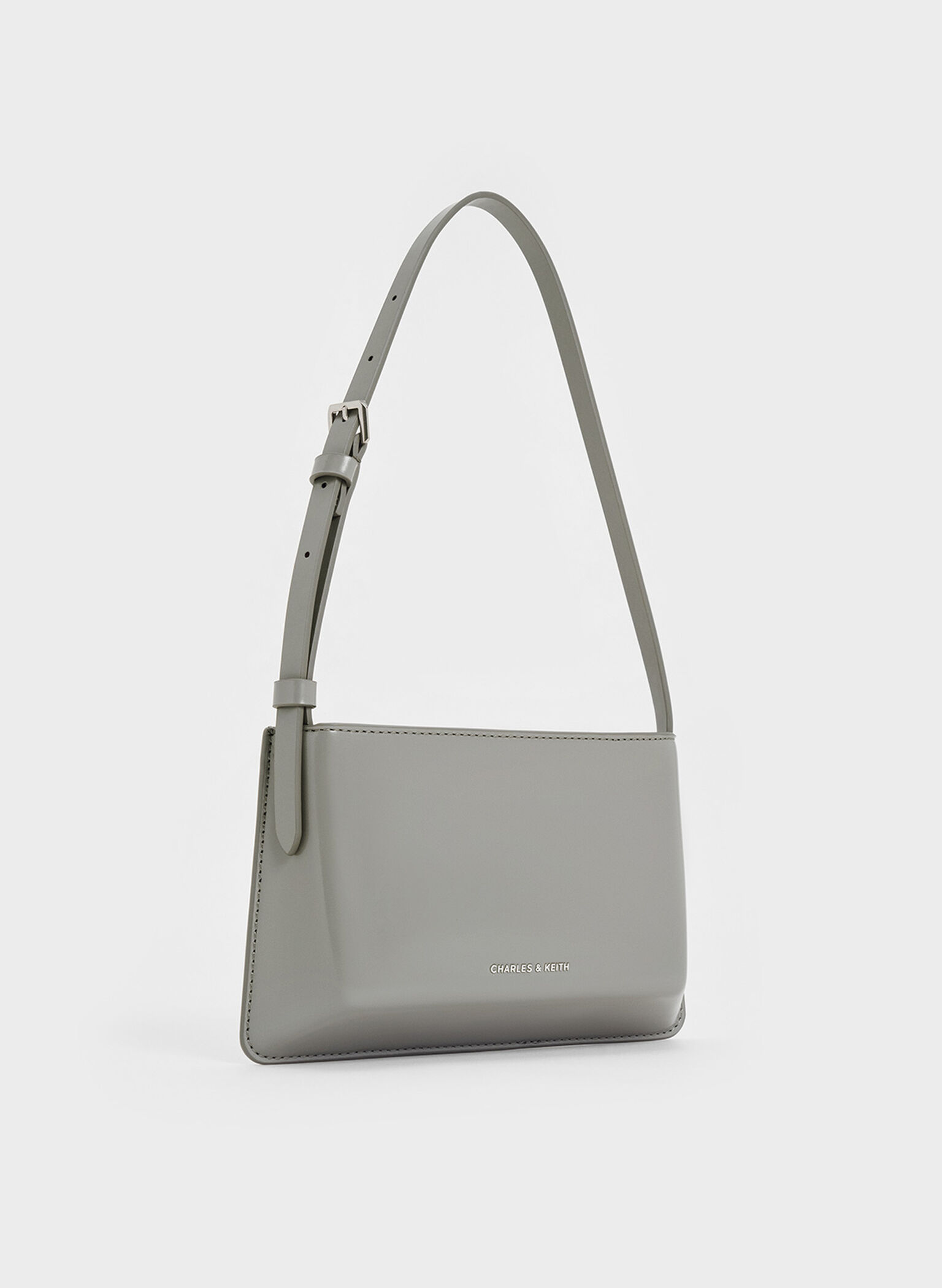 Bolso tipo caja estructurado, Gris, hi-res