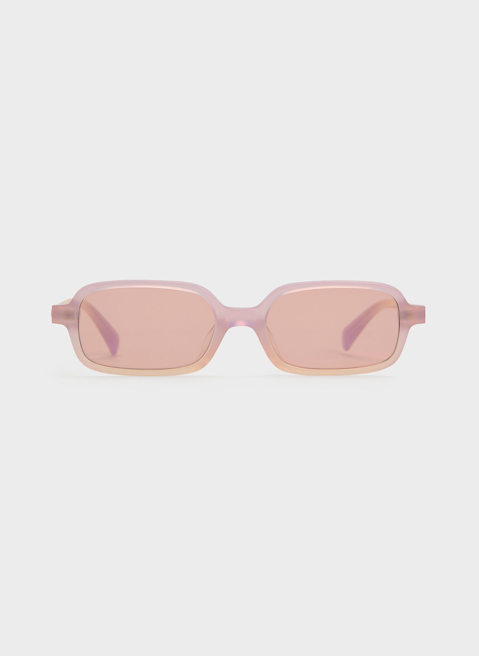 Bree Recycled Acetate Rectangular Sunglasses, Jelly Pink, hi-res