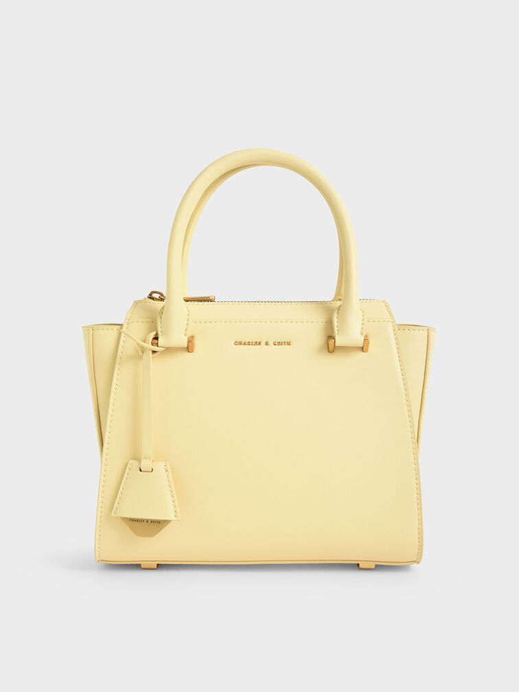 Harper Double Handle Trapeze Tote Bag, Butter, hi-res