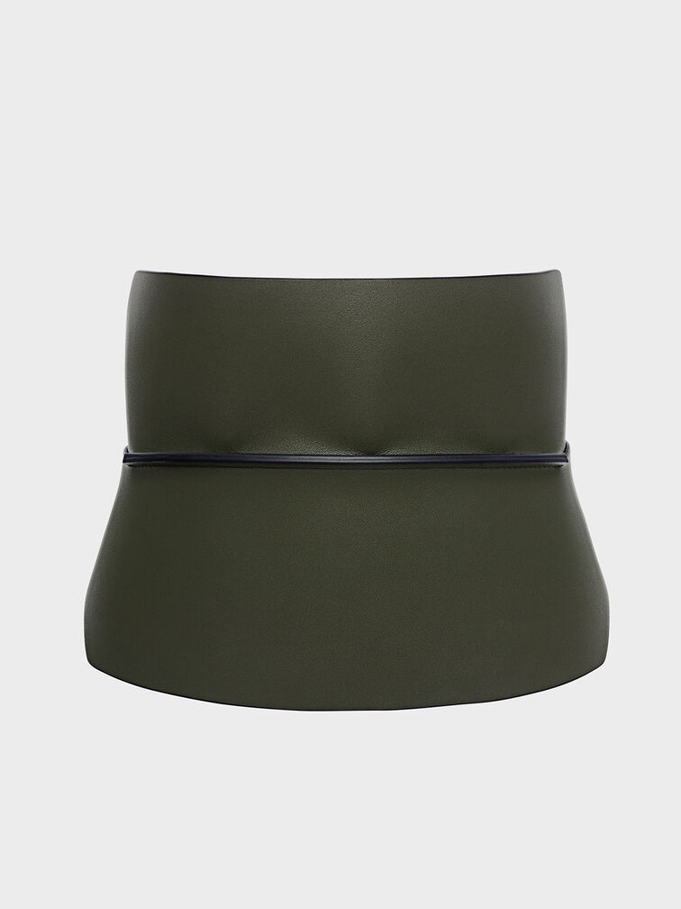 Wide Waist Belt, Olive, hi-res
