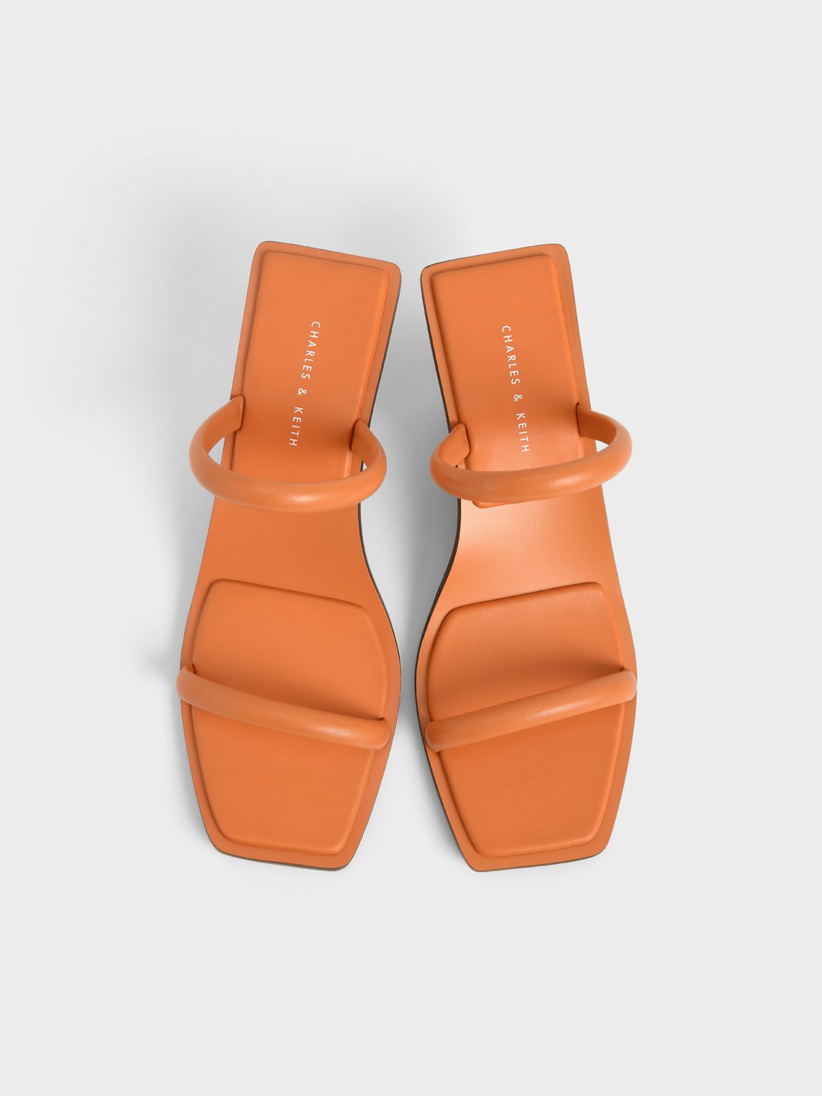 莫莉聯名：細帶透明跟涼鞋, 橘色, hi-res