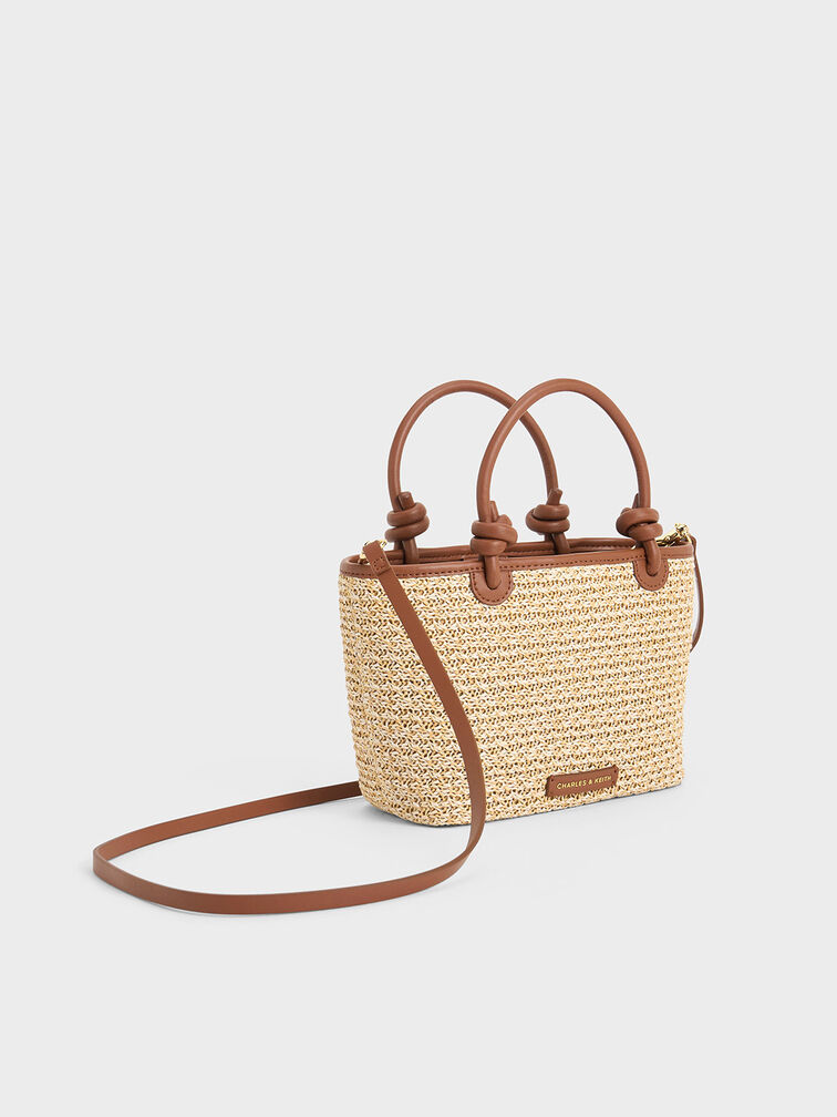 Sabine Raffia Knotted-Handle Tote Bag, Multi, hi-res