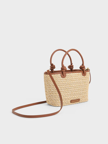 Sabine Raffia Knotted-Handle Tote Bag, Multi, hi-res