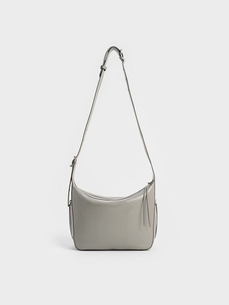 Xylia Hobo Bag, Grey, hi-res