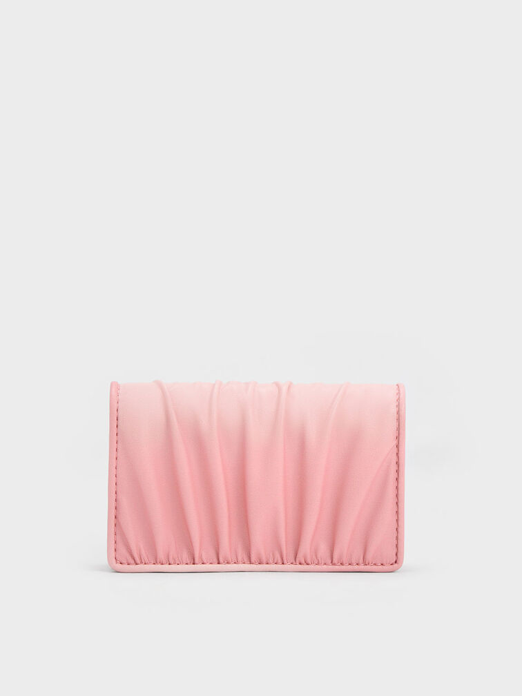 Aldora Ruched Card Holder, Light Pink, hi-res