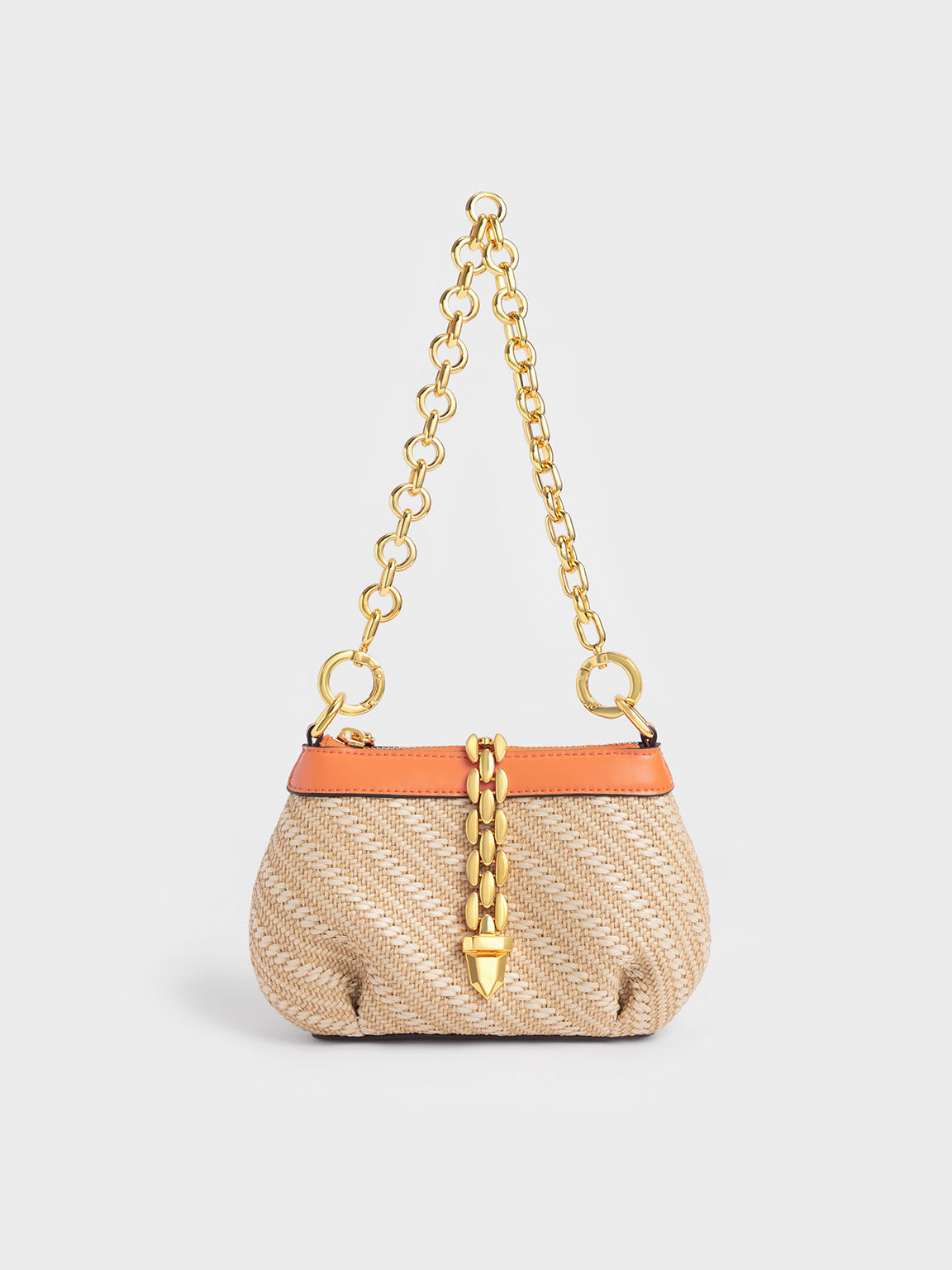 Charles and keith orange bag clearance