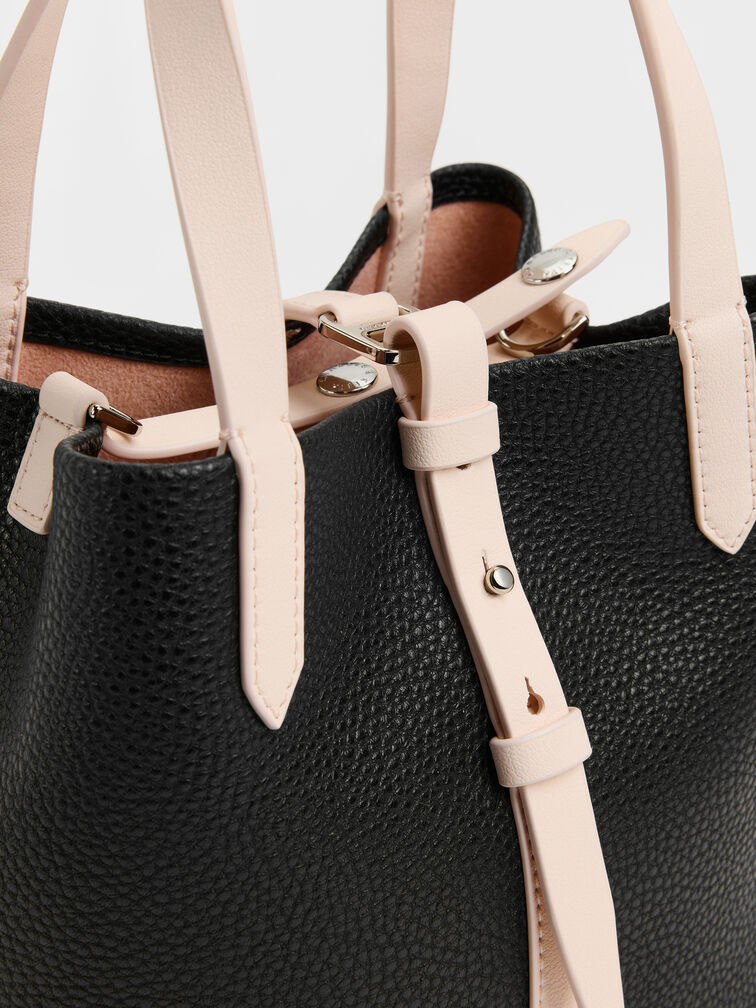 Mini Beryl Two-Tone Bucket Bag, Multi Black, hi-res