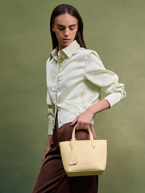 Mini Beryl Tote Bag, Butter Yellow, hi-res