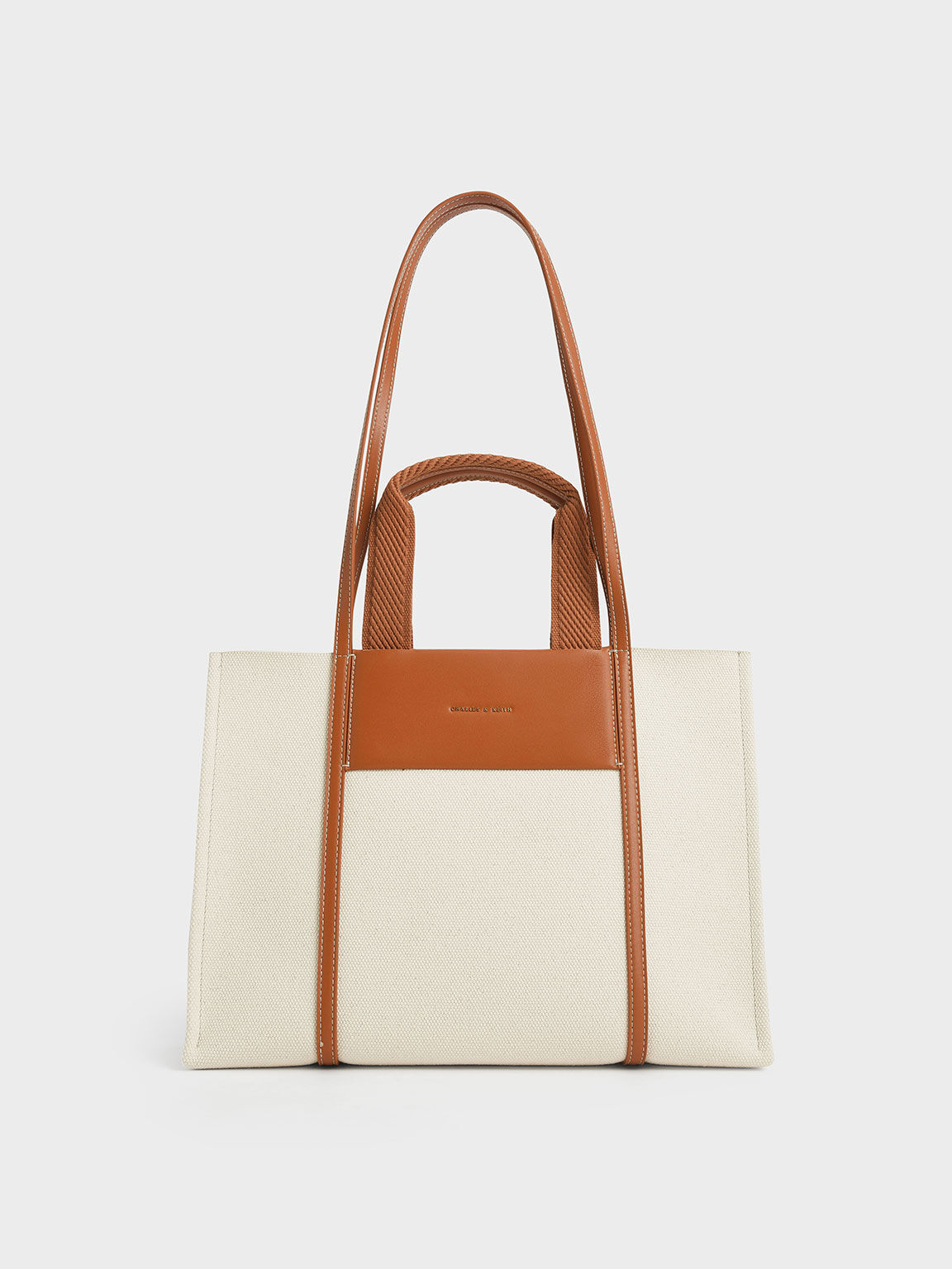 Shalia Large Double Handle Tote Bag, Cognac, hi-res