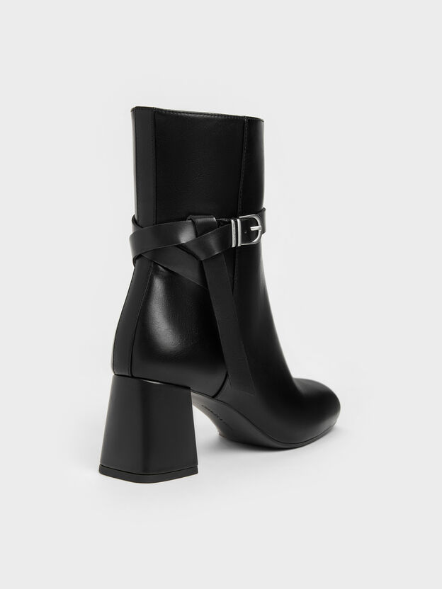 Eliza Block-Heel Ankle Boots, Black, hi-res
