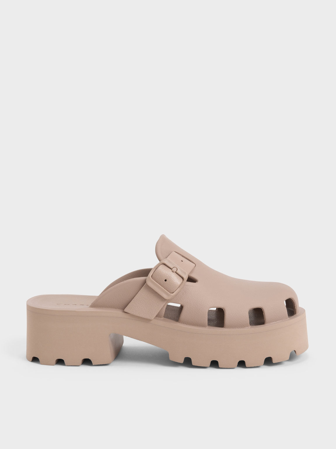 Mae Buckled Platform Mules, Brown, hi-res