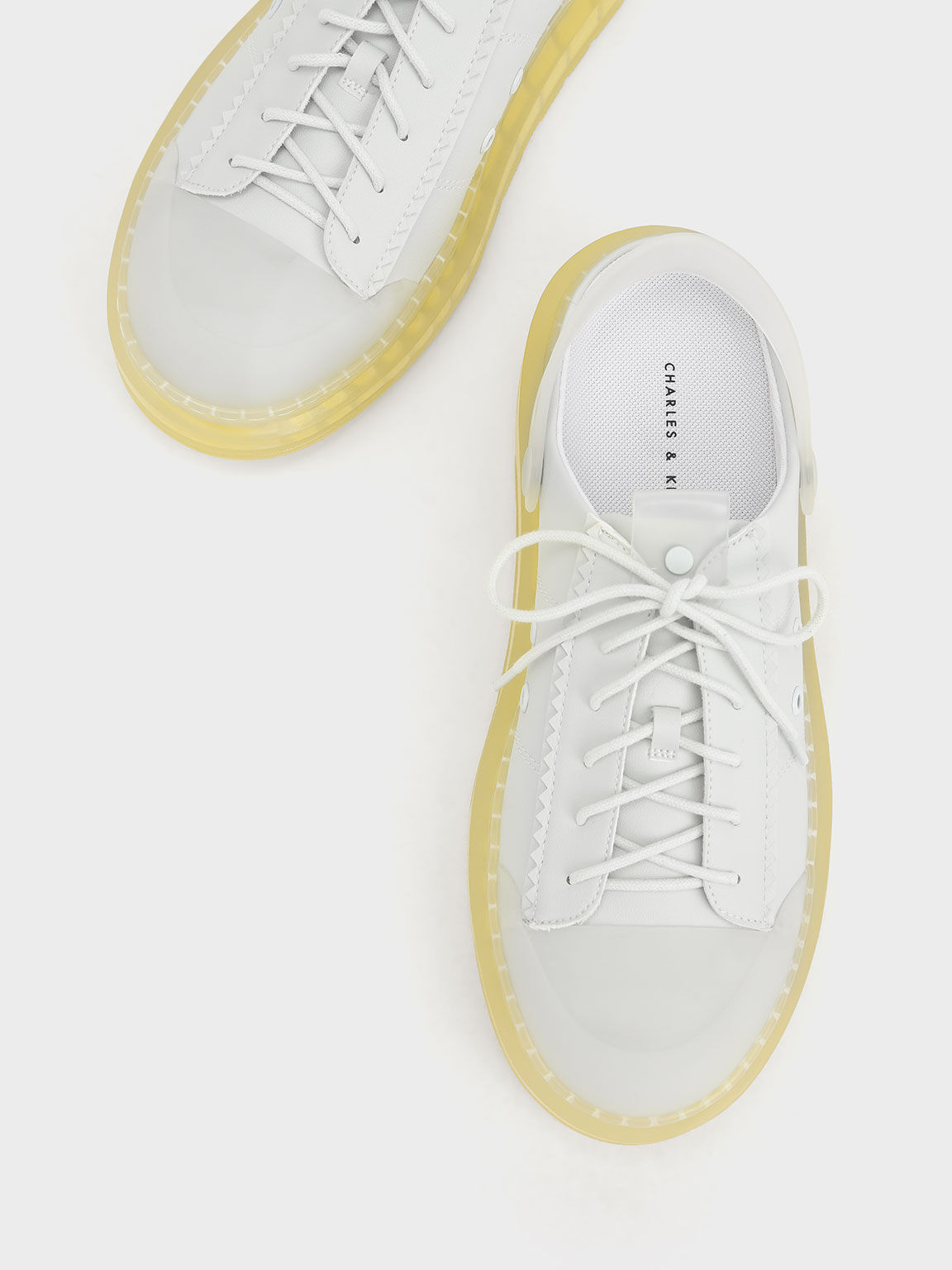 Hart Coloured Translucent Sole Sneaker Mules, Yellow, hi-res