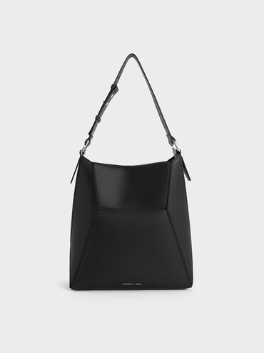 Nasrin Geometric Tote Bag, Noir, hi-res