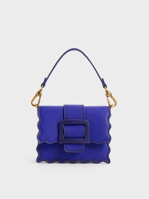Waverly Scallop-Trim Mini Bag, Cobalt, hi-res