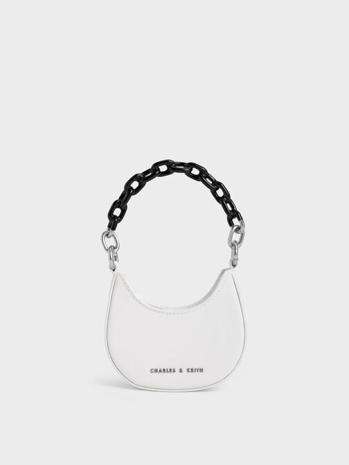 Koi Chain Handle Mini Bag, White, hi-res
