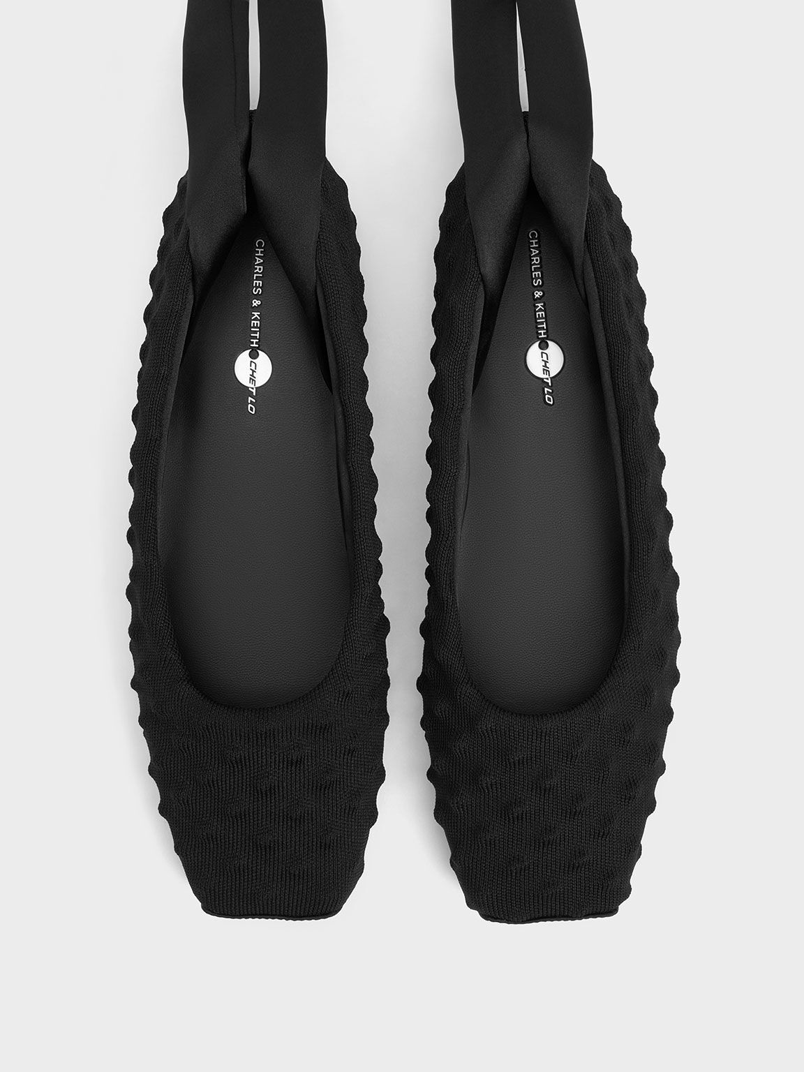 Black flats with spikes shop