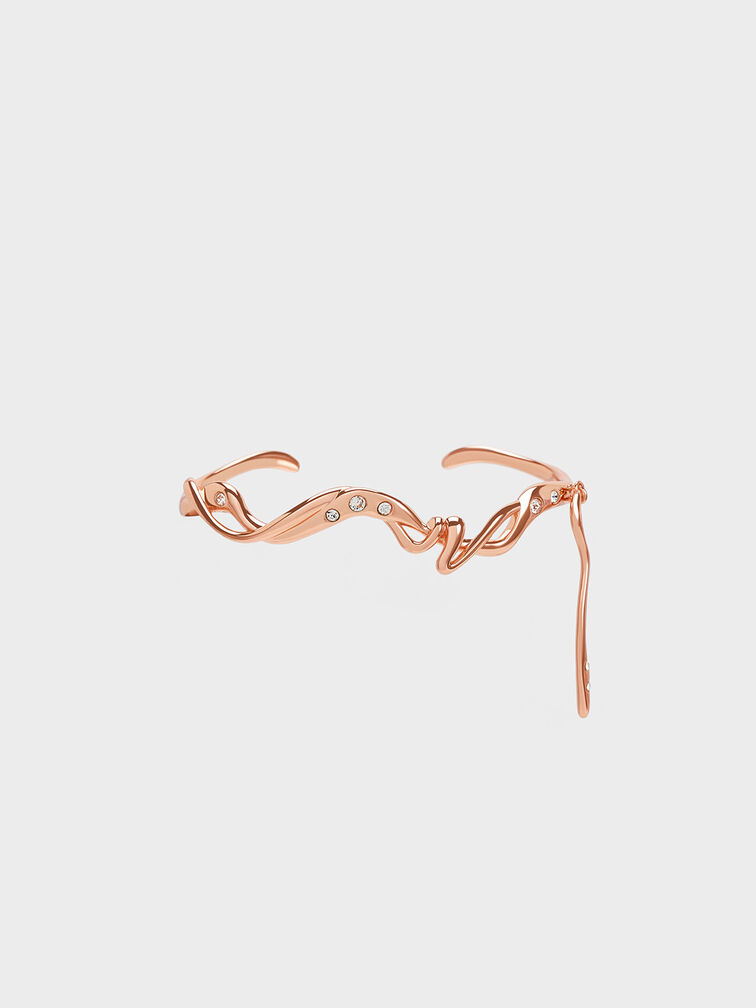 Allegro Sculptural Cuff Bracelet, Rose Gold, hi-res