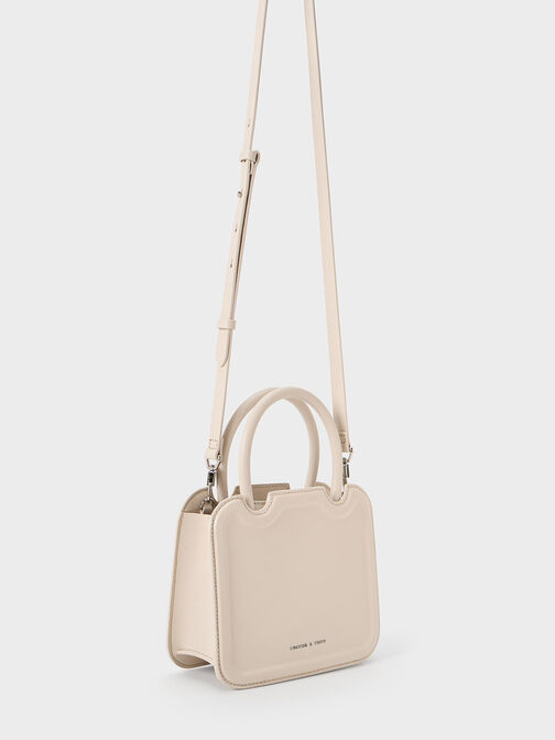 Perline Sculptural Top Handle Bag, Oat, hi-res