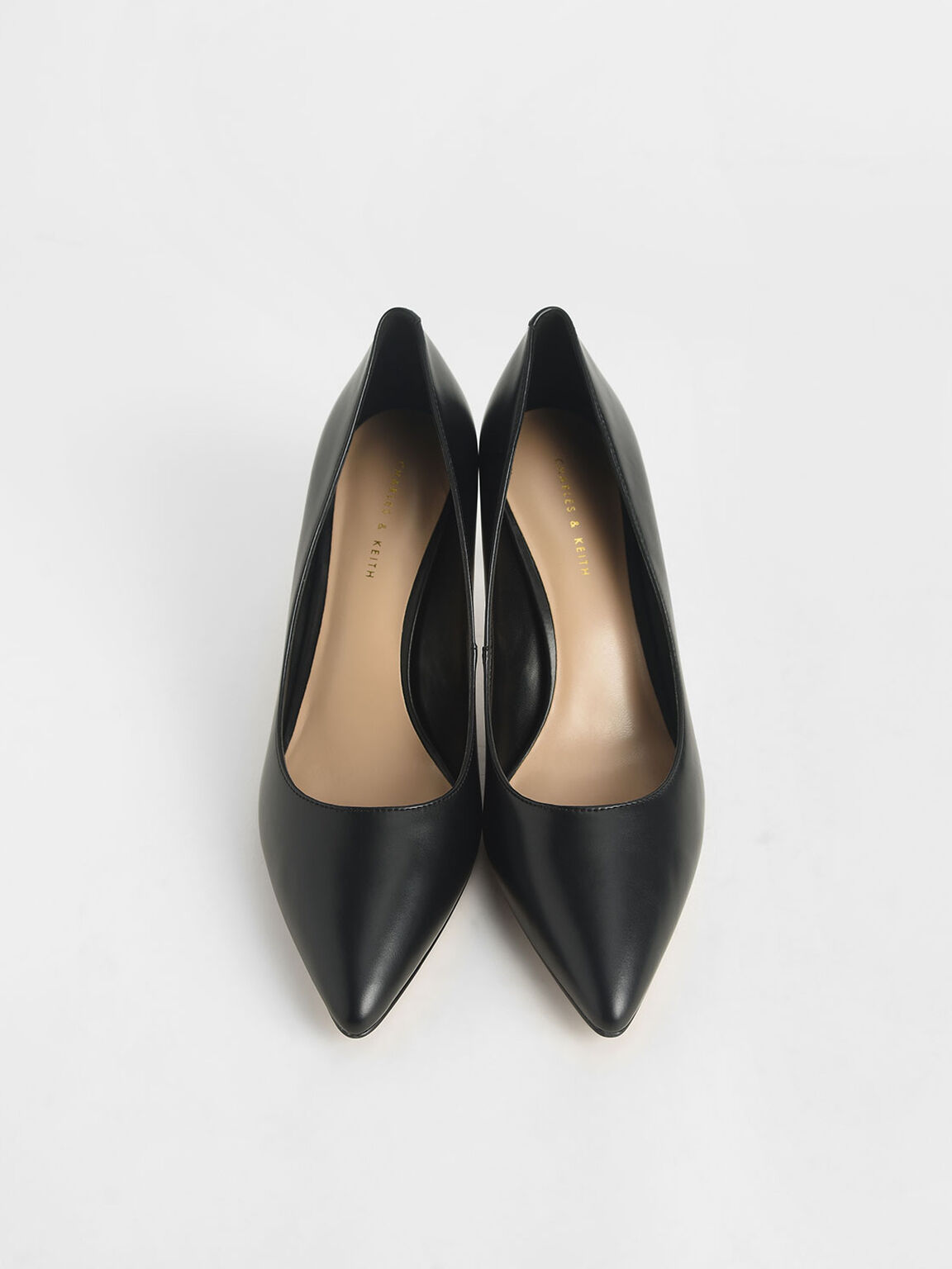 charles and keith black heels