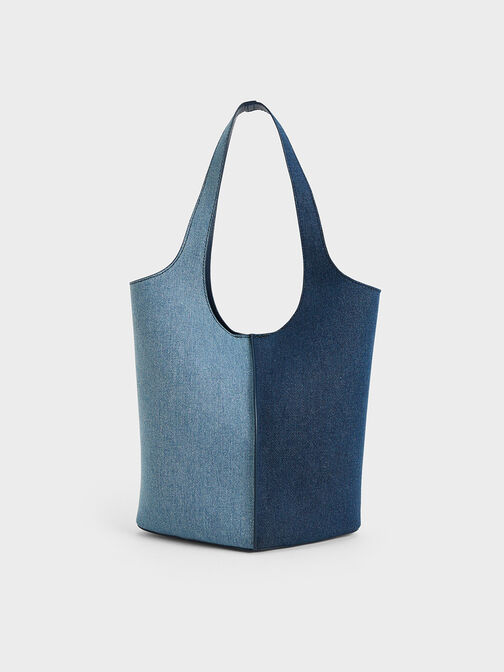 Large Arlys Tote Bag, Denim Blue, hi-res