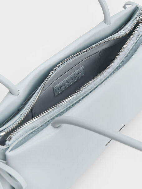 Hazel Bow Elongated Trapeze Shoulder Bag, Sea Salt Blue, hi-res