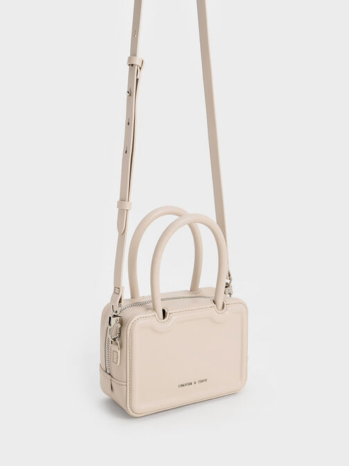 Perline Elongated Top Handle Bag, Oat, hi-res