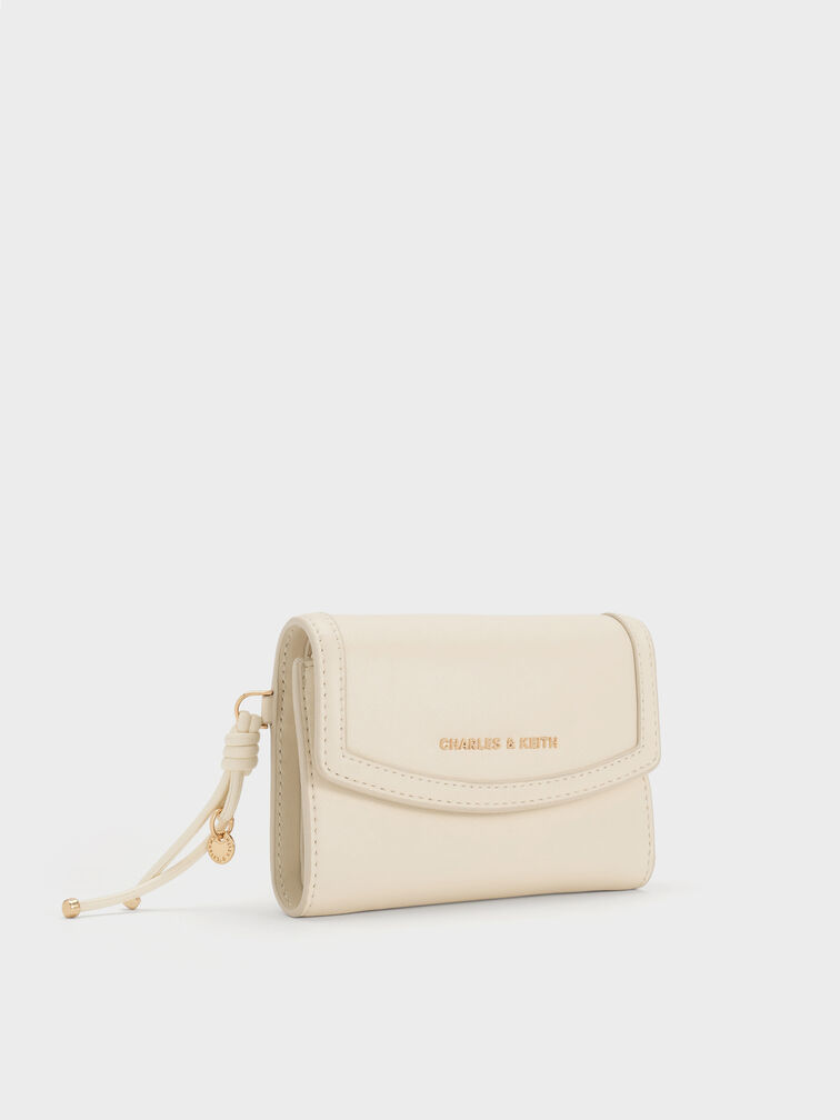 Haylen Front-Flap Small Wallet, Cream, hi-res