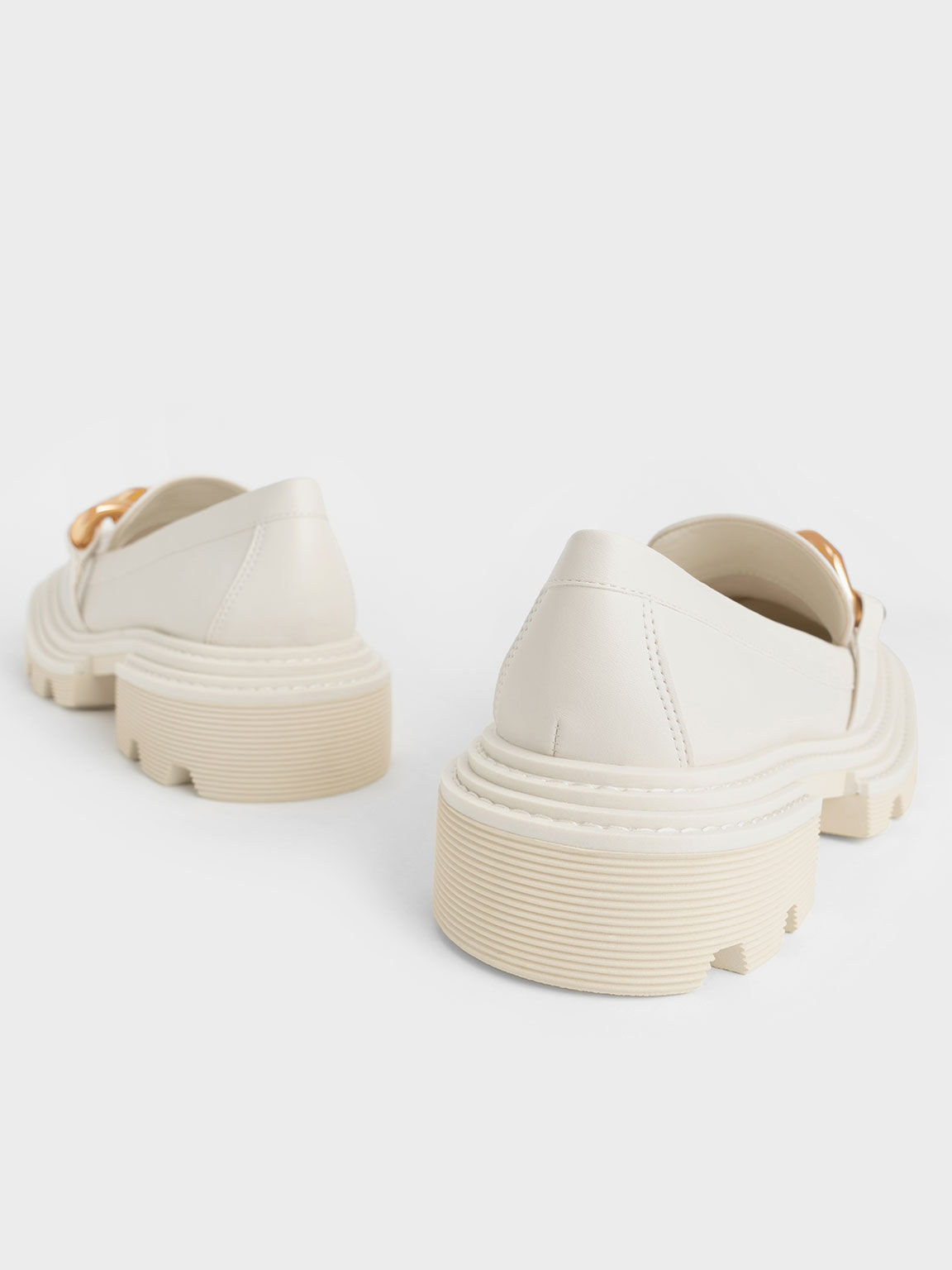Perline Chunky Chain Loafers, Chalk, hi-res