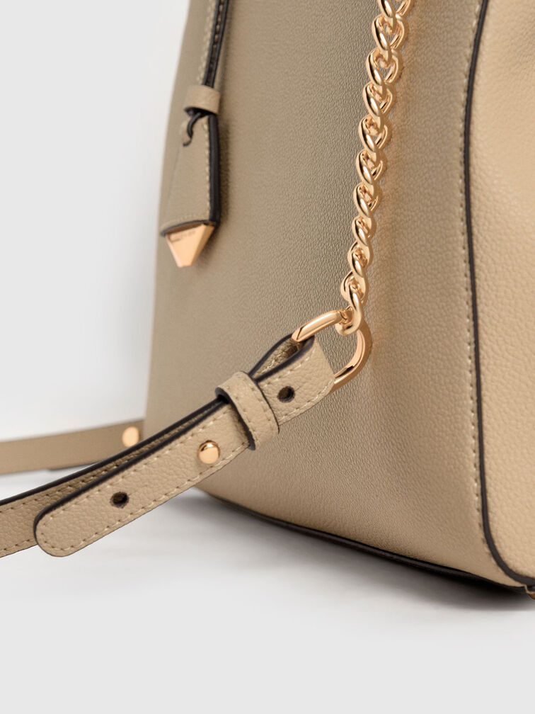 Mirabelle Structured Handbag, Sand, hi-res