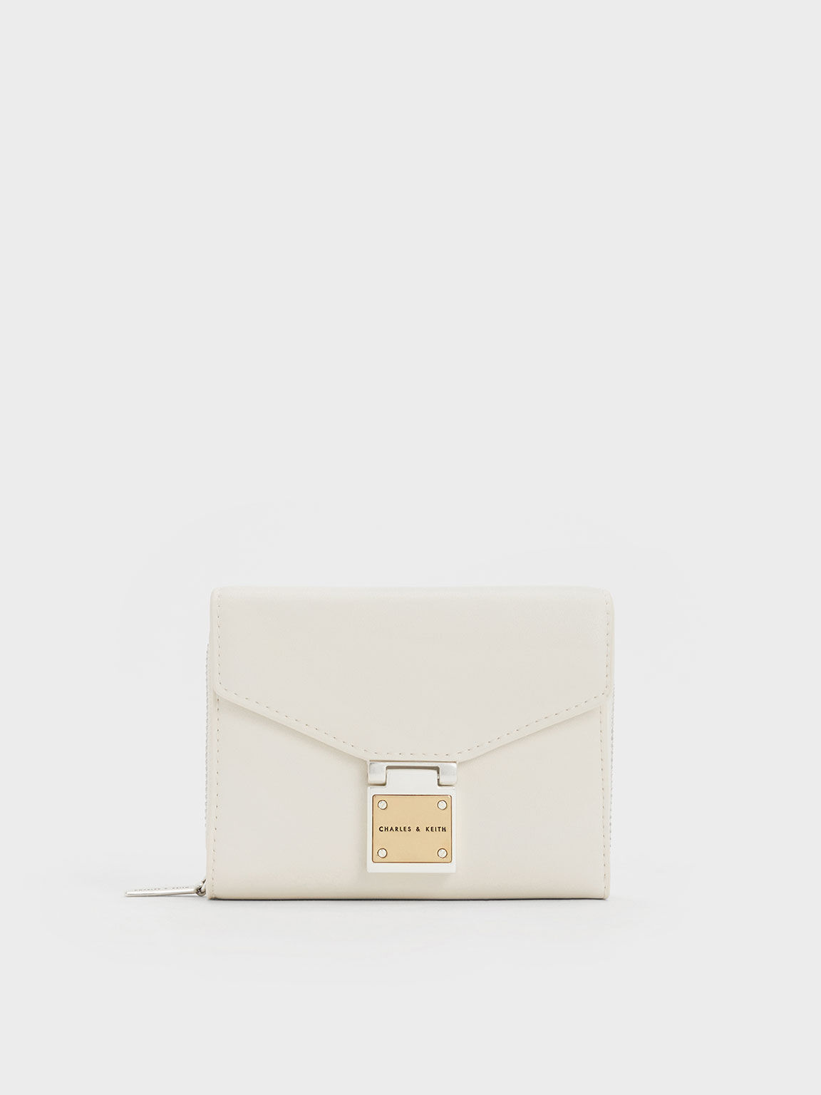 Austen Metallic Accent Wallet Cream