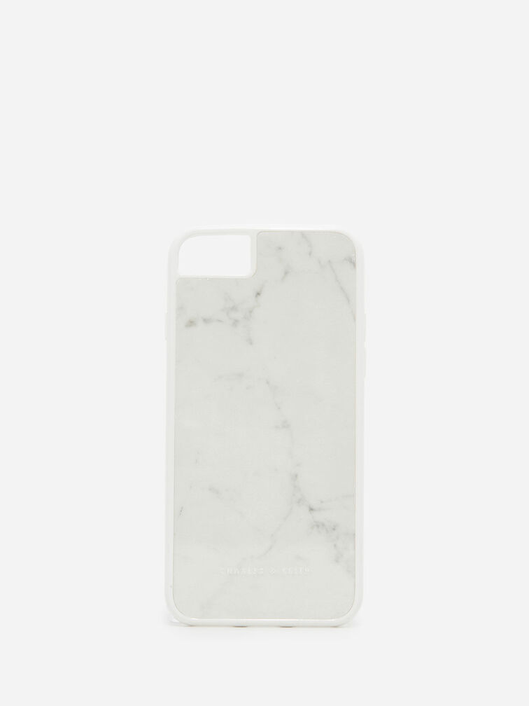 iPhone 7 / 8 大理石手機殼, 白色, hi-res