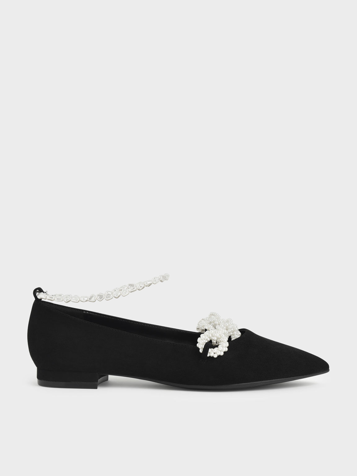 Beaded Mary Jane Flats, Black, hi-res