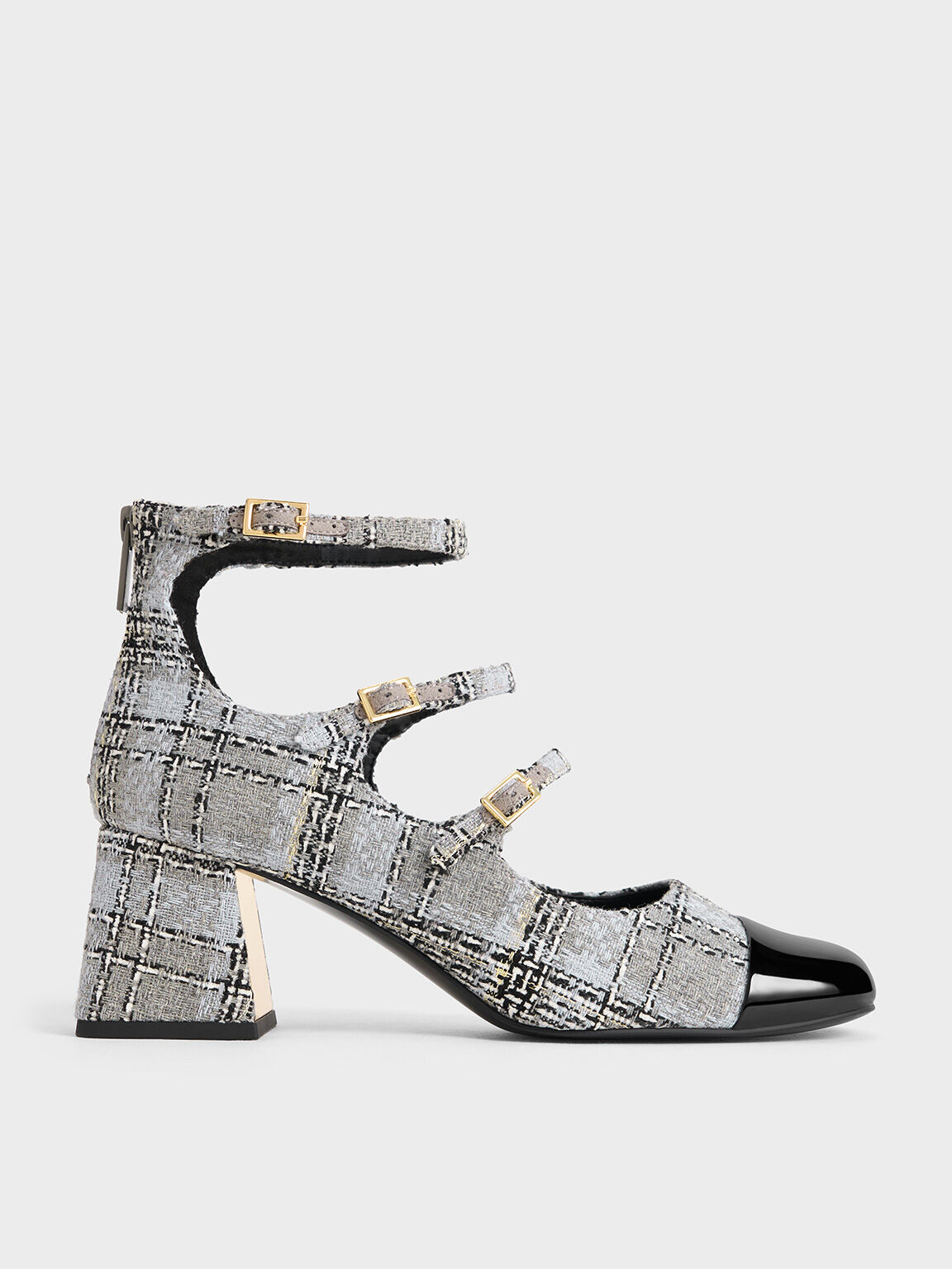 Multi snake buckle heel top