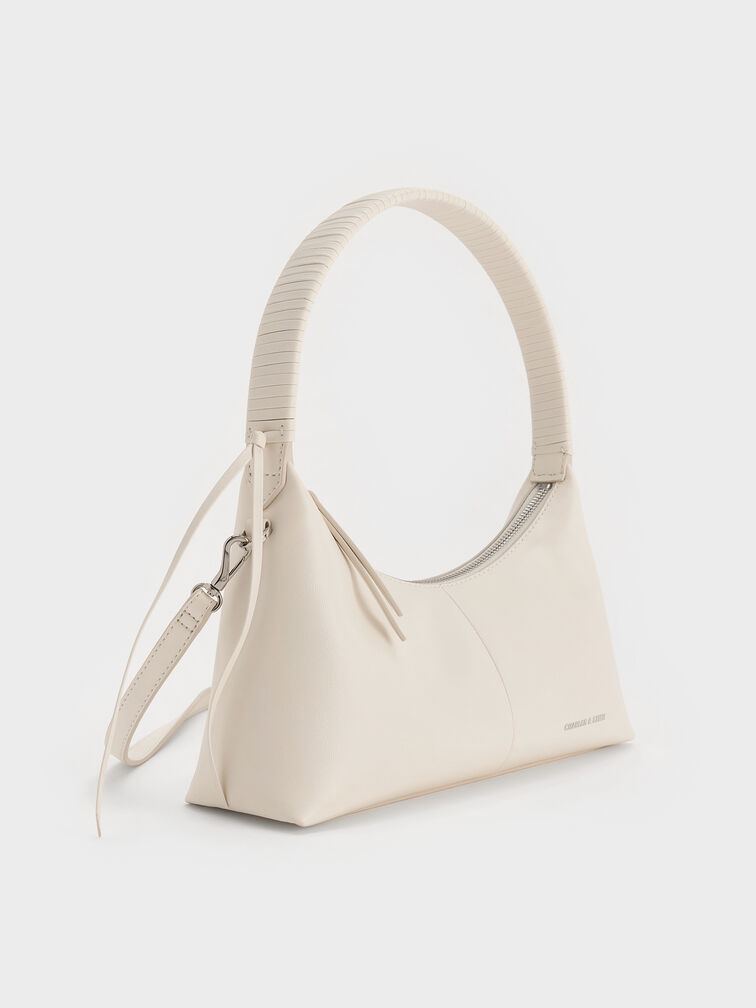 Simone Shoulder Bag, Cream, hi-res